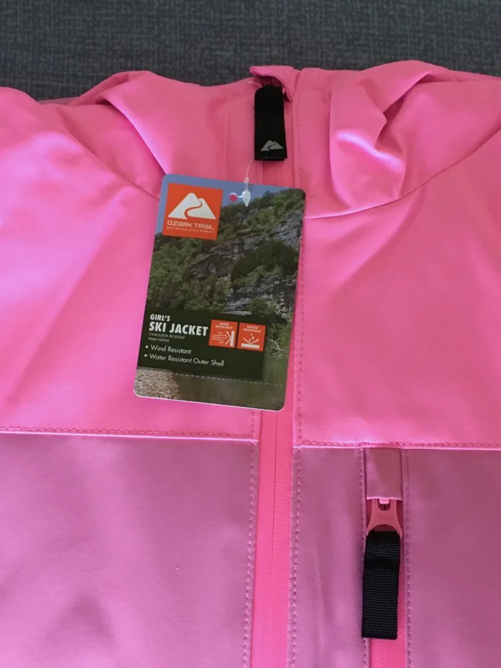Ozark Trail Girls Snow and Ski Hooded Zip-Up Jacket